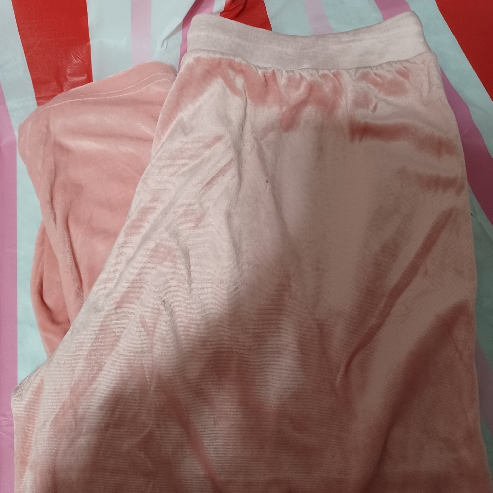 JANE ASHLEY velour track pants